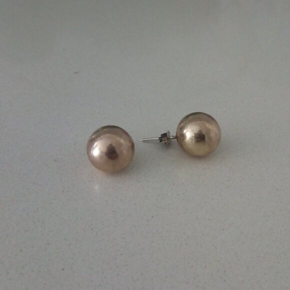 Gorgeous Rose Gold Ball studs - Picture 2 of 3